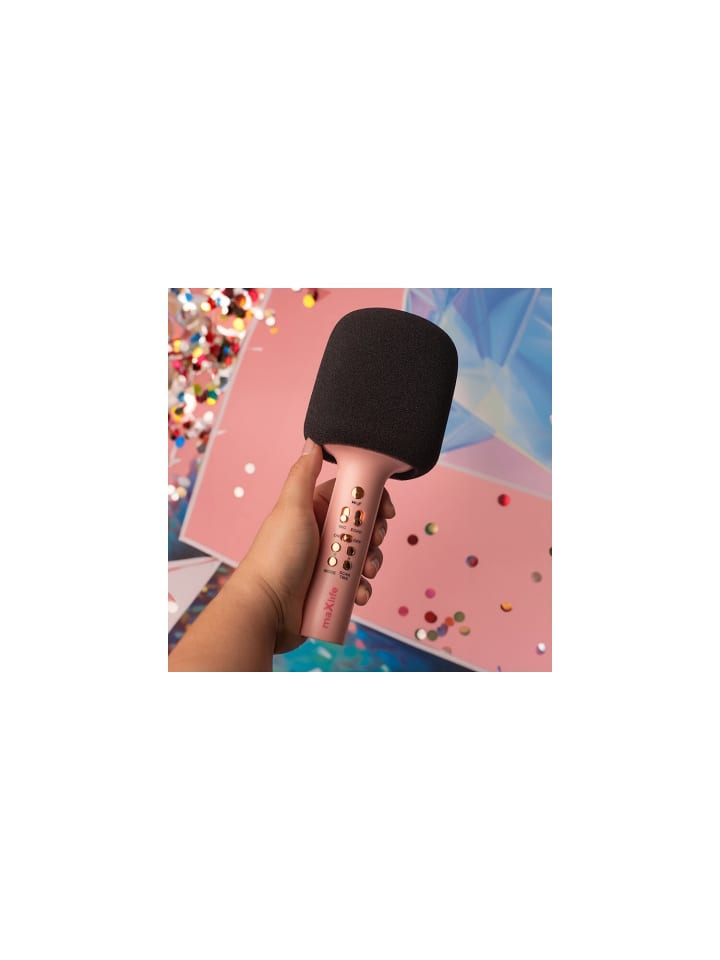 maXlife Maxlife Bluetooth-Mikrofon mit Lautsprecher MXBM-600 Pink in Rosa günstig kaufen onesize