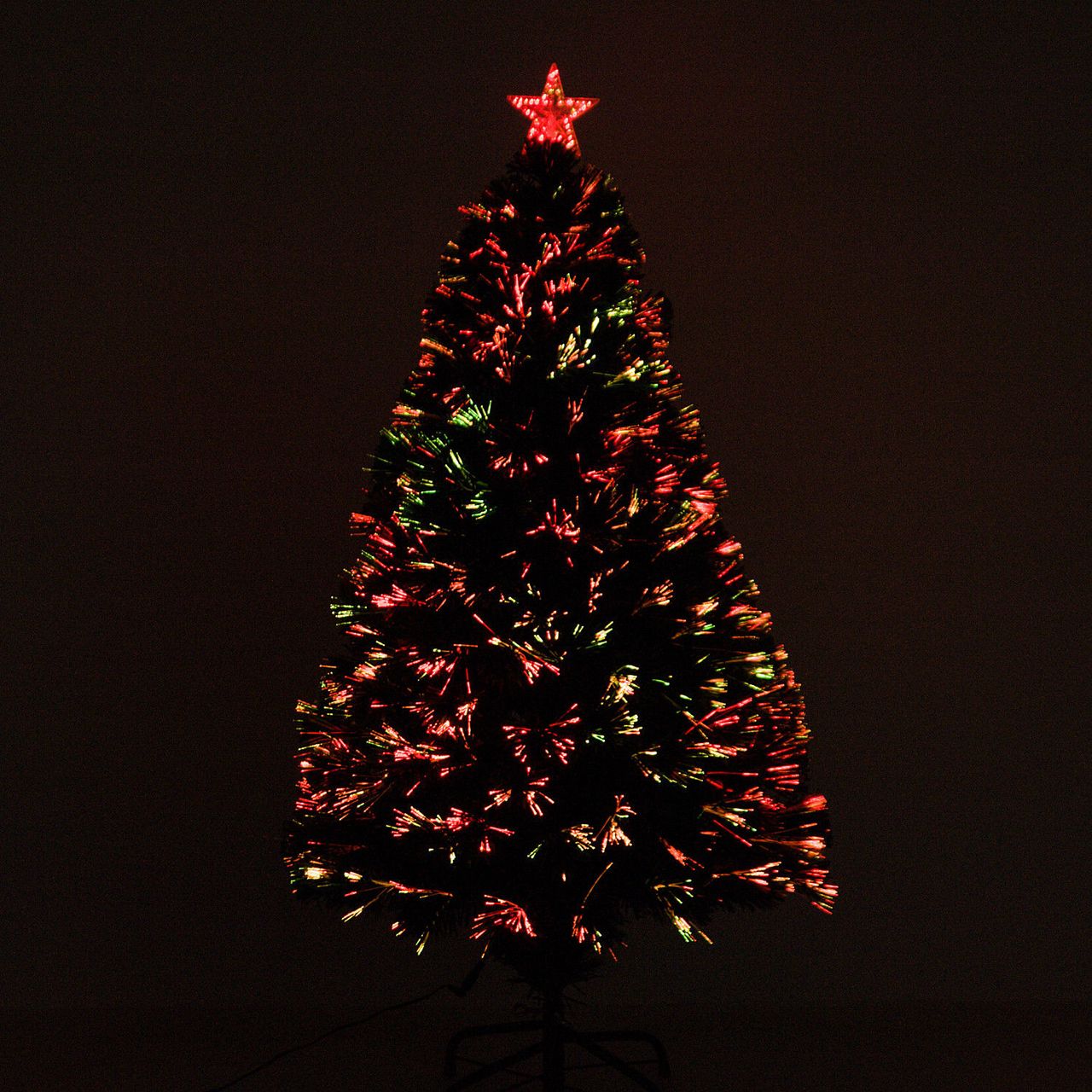 HOMCOM Weihnachtsbaum Tannenbaum Christbaum LED Lichtfaser Stern 5 Modell