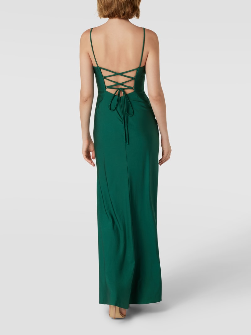 Abendkleid mit Herz-Ausschnitt in grün
