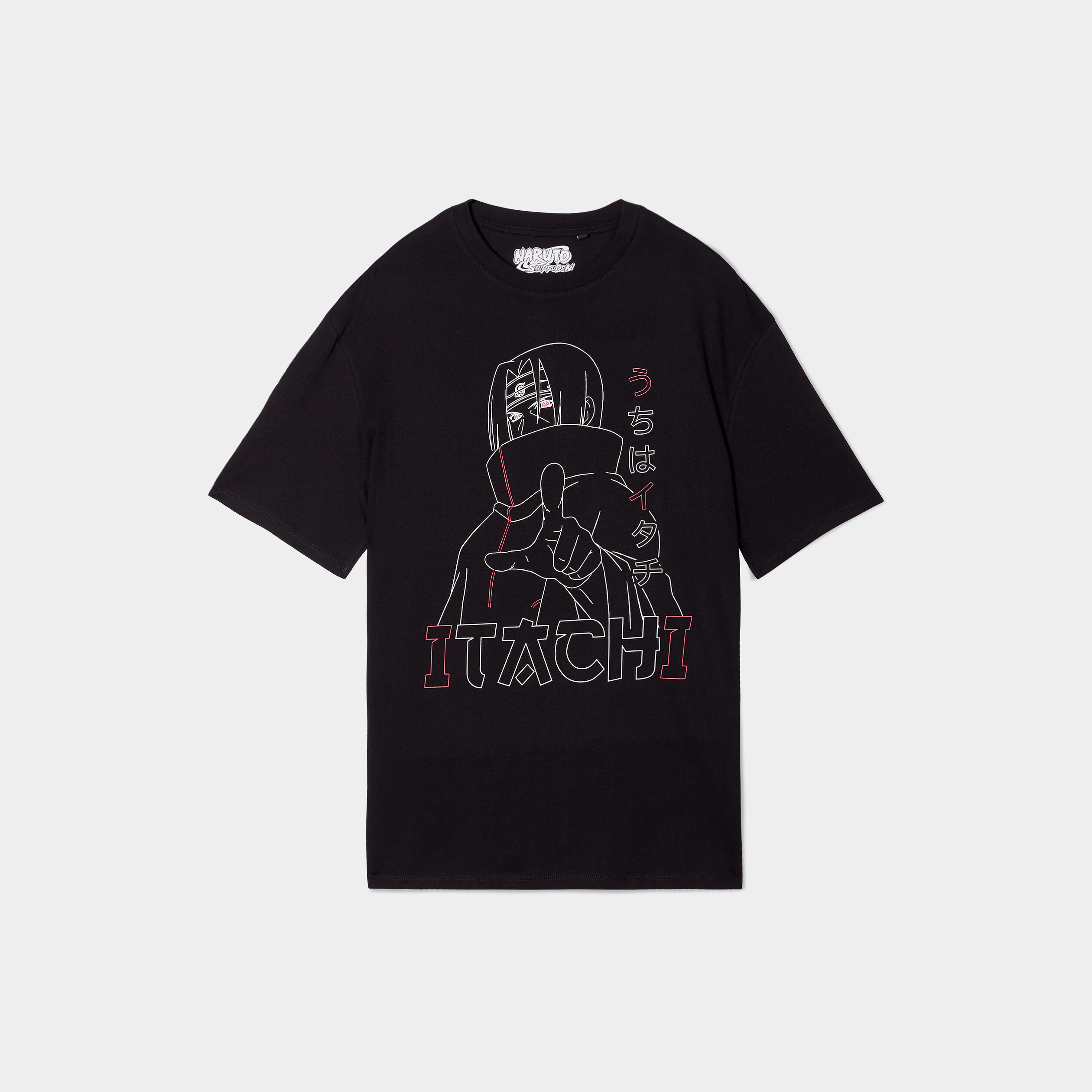 T-shirt manches courtes Naruto Itachi noir homme | La Halle