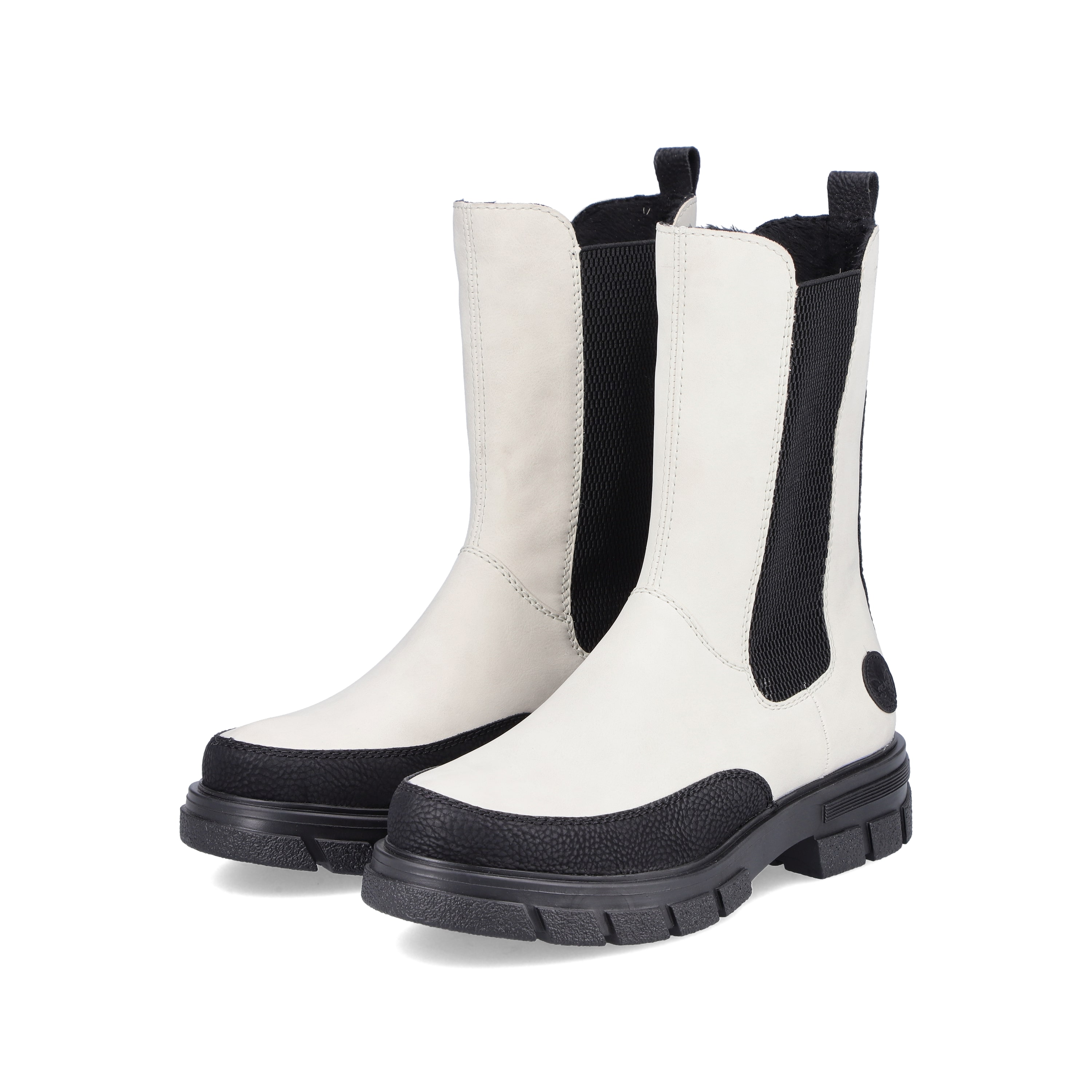 Rieker Damen Chelsea Boots cremeweiß