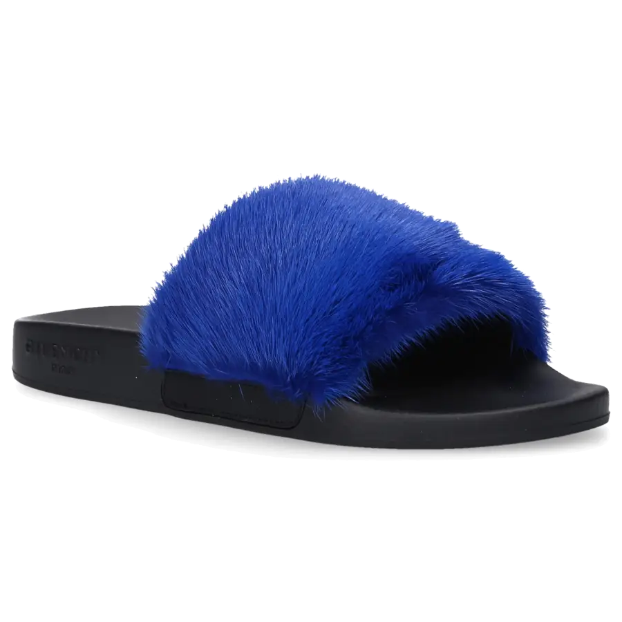 Givenchy - Pantoletten PARIS Kautschuk Nerz - blau