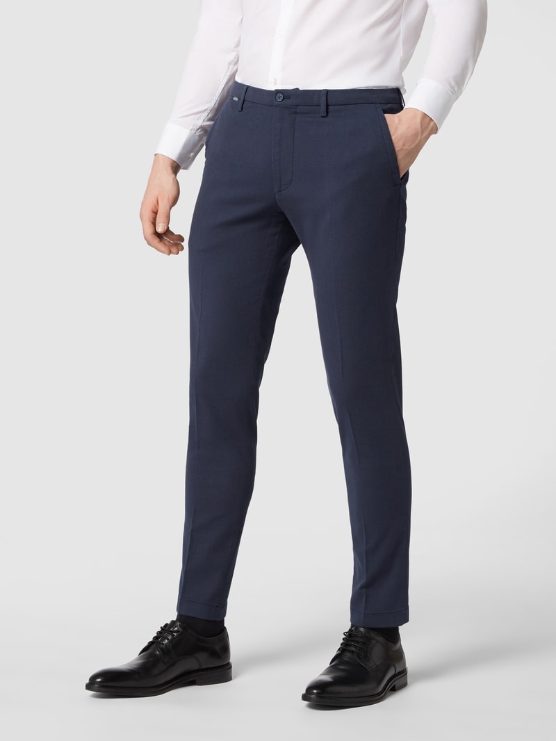 Slim Fit Stoffhose mit Stretch-Anteil Modell 'CiBrody' in dunkelblau meliert