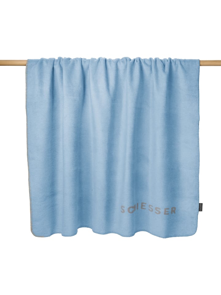 Schiesser Wohndecke Klara (150x200 cm) in Hellblau günstig kaufen 150 x 200 cm