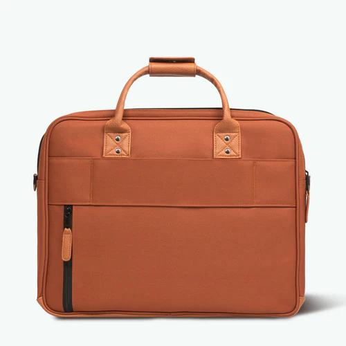 Turin camel laptop bag
