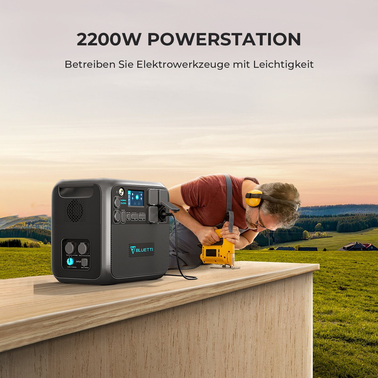 BLUETTI Stromerzeuger AC200MAX Solargenerator, (1-tlg., 4 x Wechselstrom), für Camping, Stromausfall