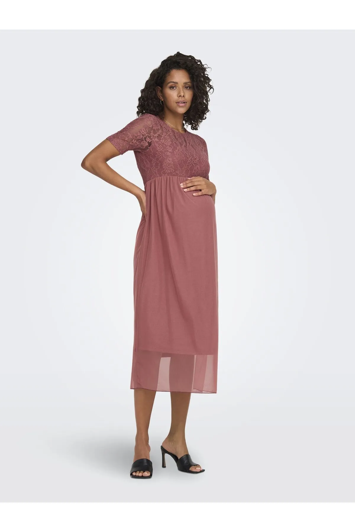 ONLY MATERNITY  Party-Kleid OLMARY 2/4 MESH MAXI DRESS JRS