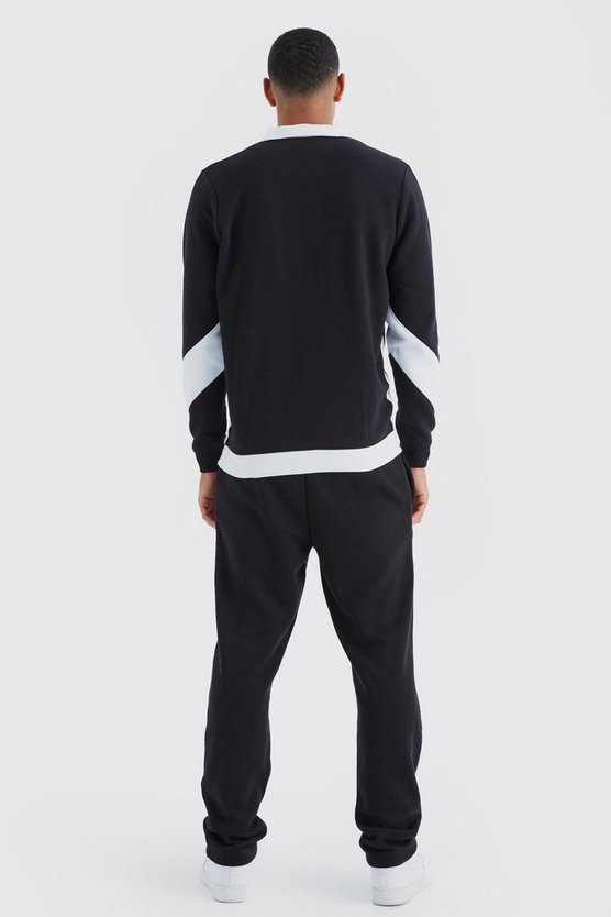 Tall Colorblock Trainingsanzug mit Trichterkragen