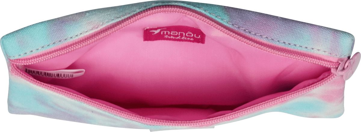 Kosmetiktasche Batik türkis/pink, 1 St