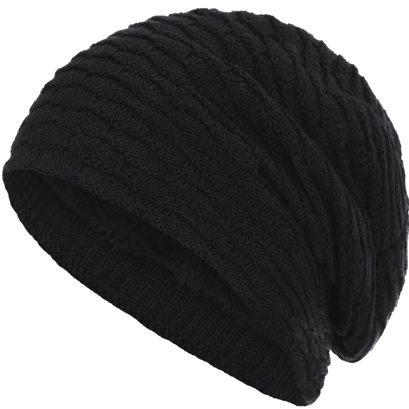 compagno Strickmütze (1-St) Wintermütze warm gefütterte Mütze mit Wabenmuster Beanie meliert