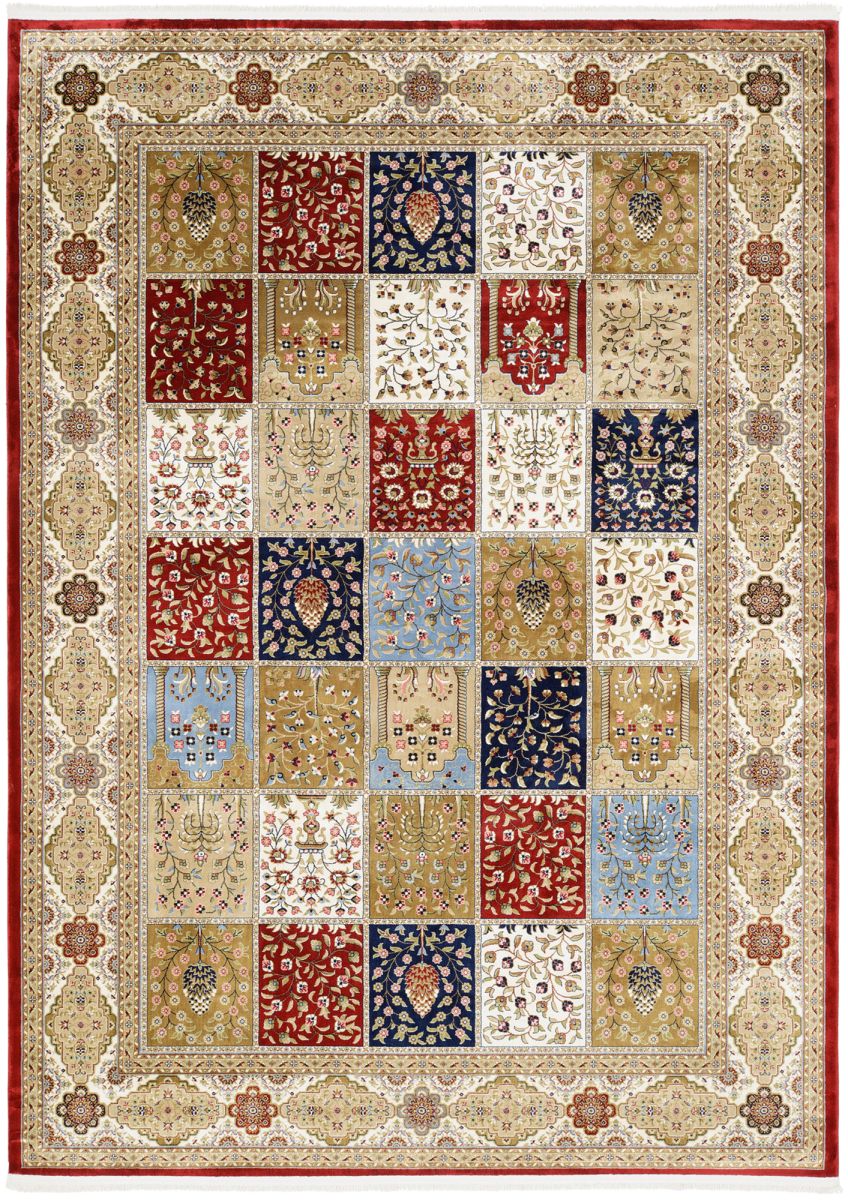 Webteppich Passion Ghom Rot-Creme 160 x 230 cm