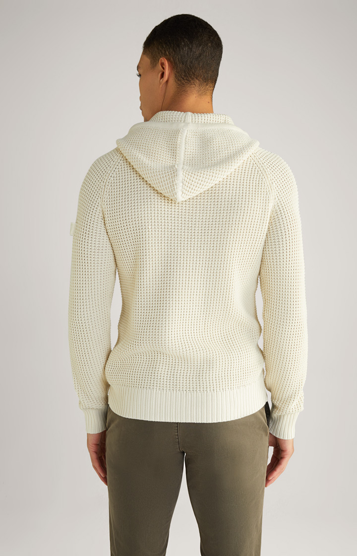 Strick-Hoodie Hoodor in Offwhite