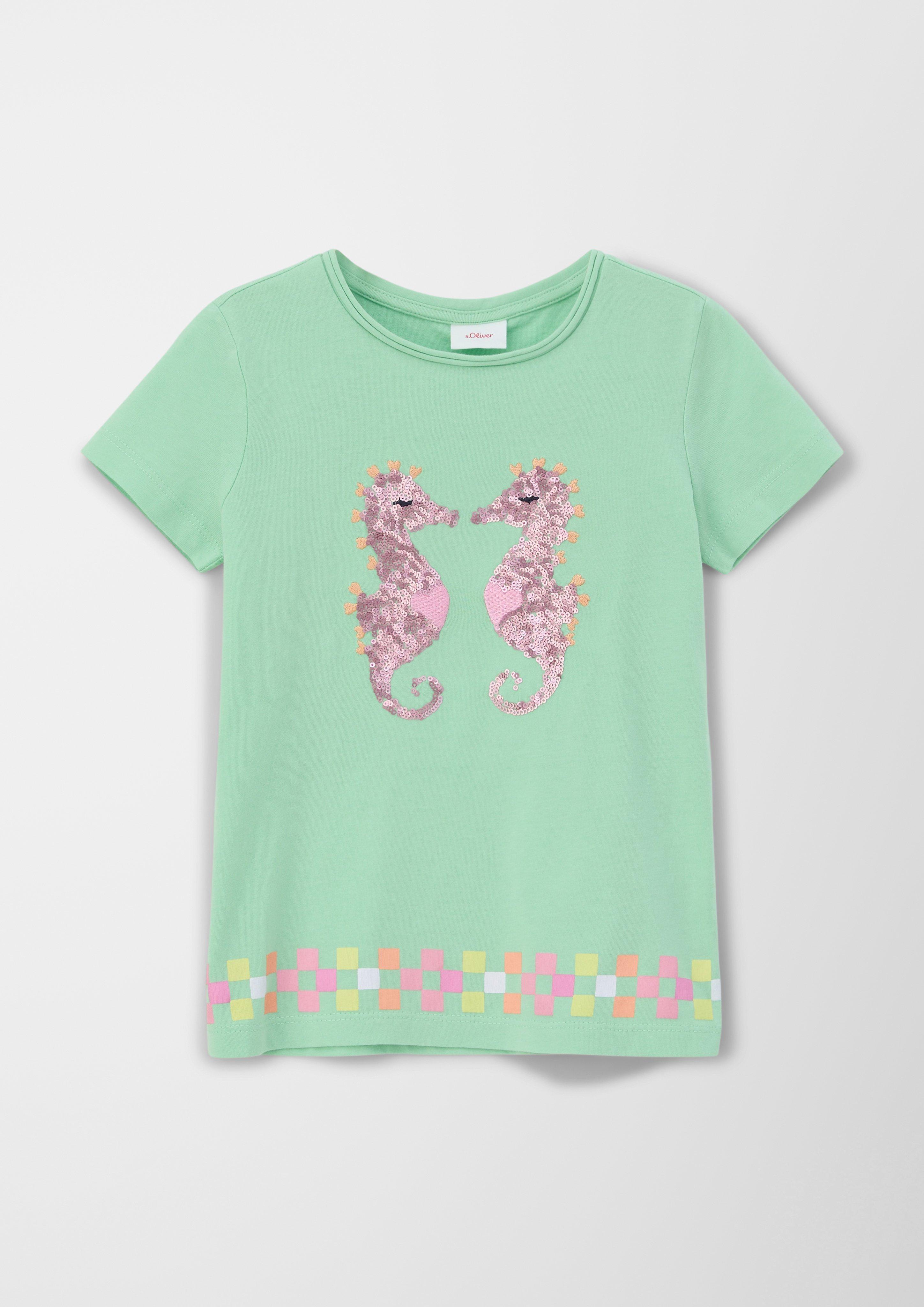 T-Shirt mit Pailletten  2130569-7300
