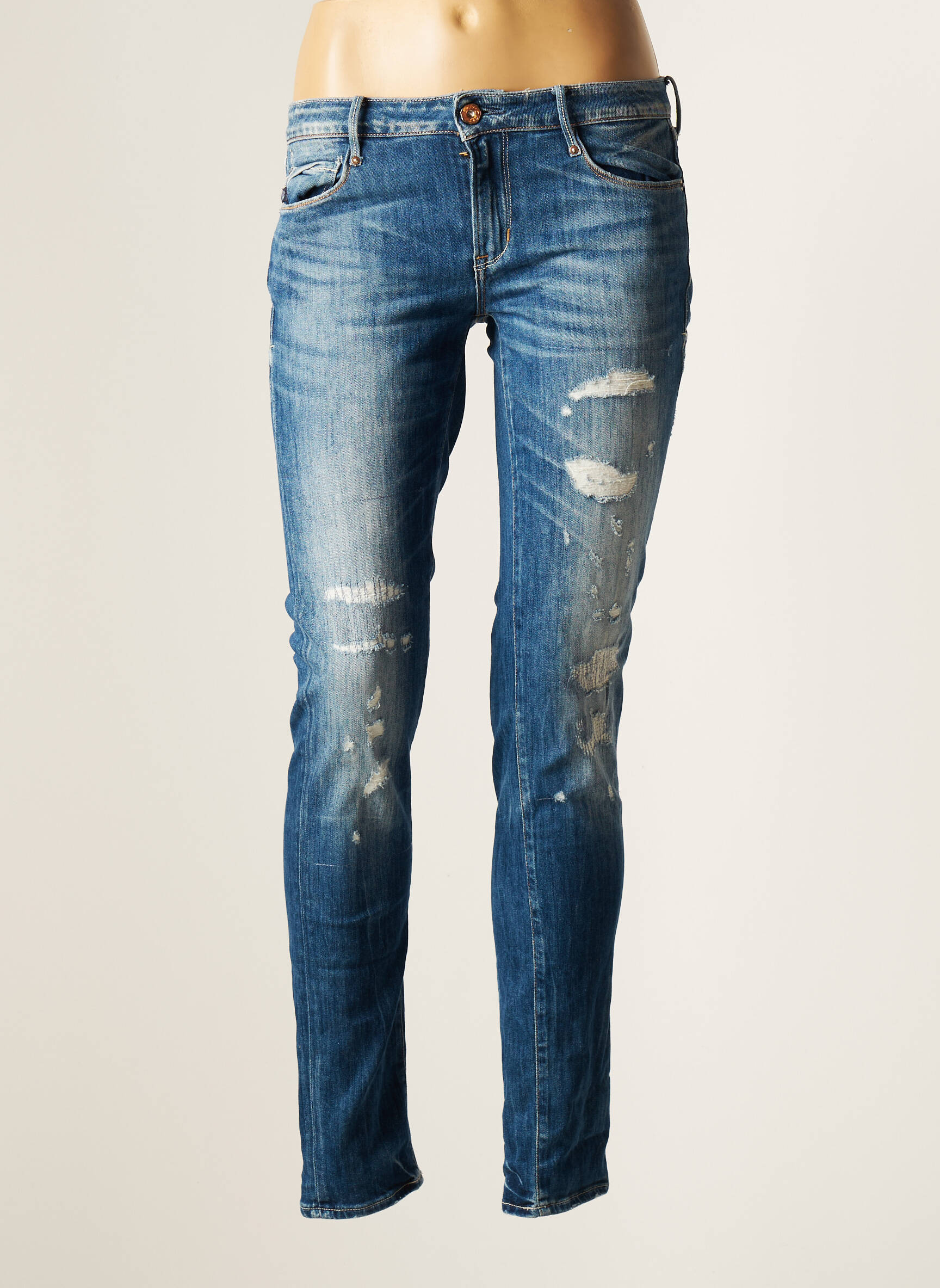 Le Temps Des Cerises Jeans Coupe Slim Femme couleur bleu
