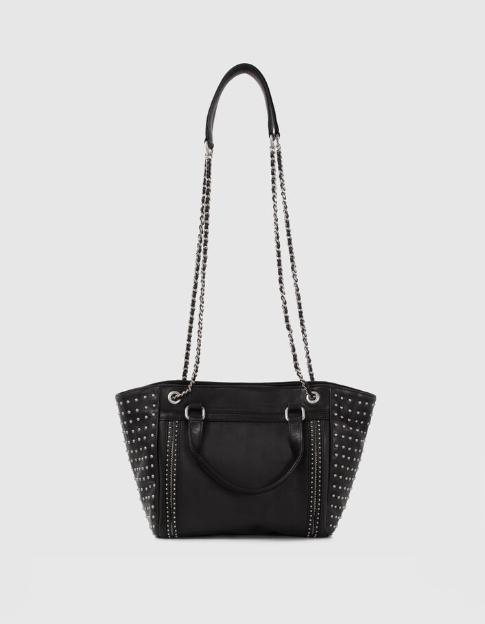 Sac cabas 1440 Medium Rock noir cuir clouté Femme
