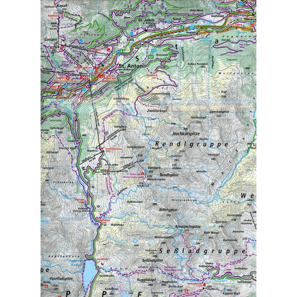 KuF Österreich Outdoorkarte 03 Arlberg 1 : 35 000 - Wanderkarte
