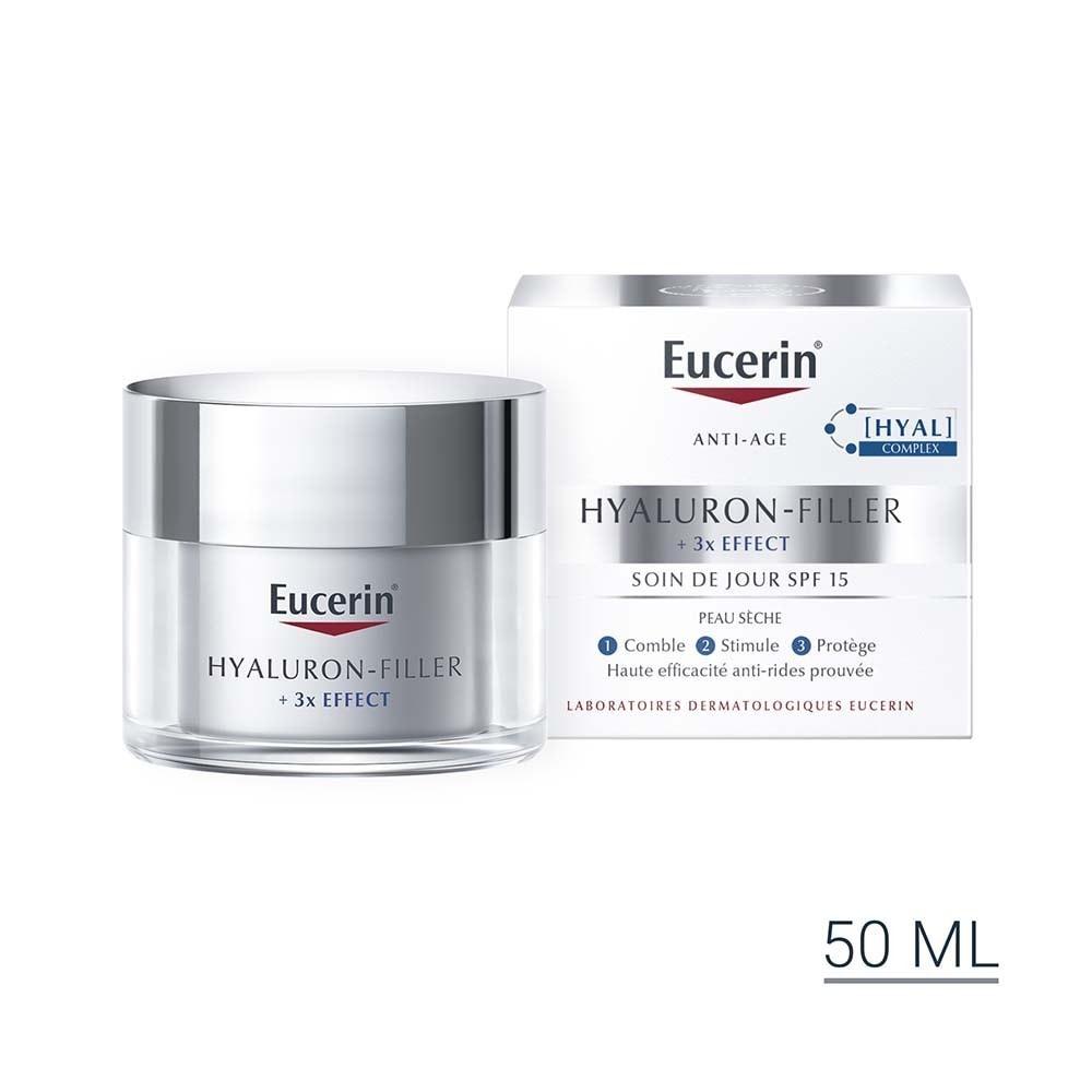 Eucerin HYALURON-FILLER + 3x EFFECT dnevna krema ZF 15 za suho kožo