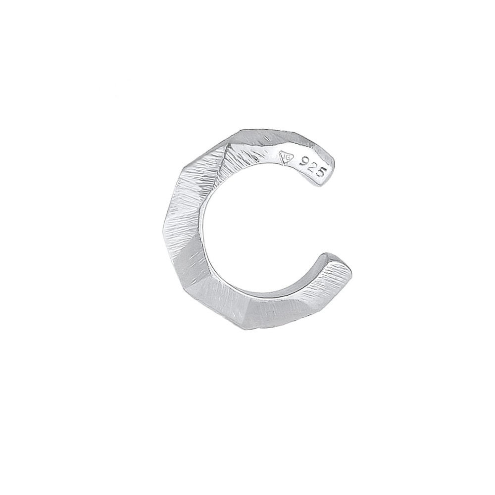 Elli Elli Boucles d'Oreilles Earcuff pour dames, aspect simple facette, en 925/1000 ar Boucles d'oreilles