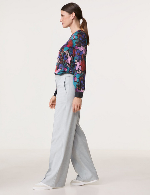 Elegante Stoffhose mit weitem Bein