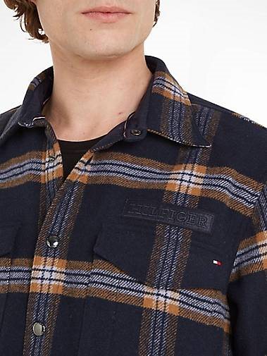 TOMMY HILFIGER Herren Overshirt mit Wolle