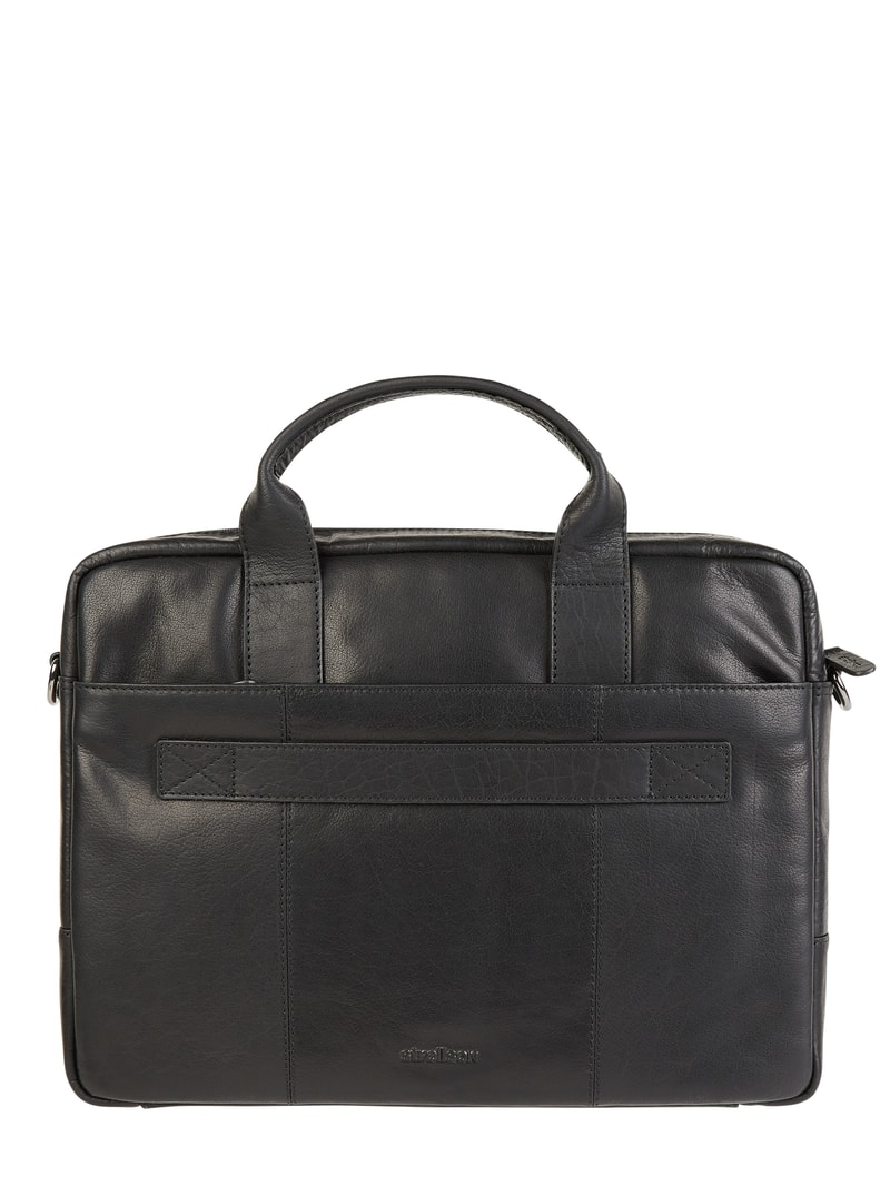 Laptoptasche aus Leder Modell 'Hyde Park' in schwarz