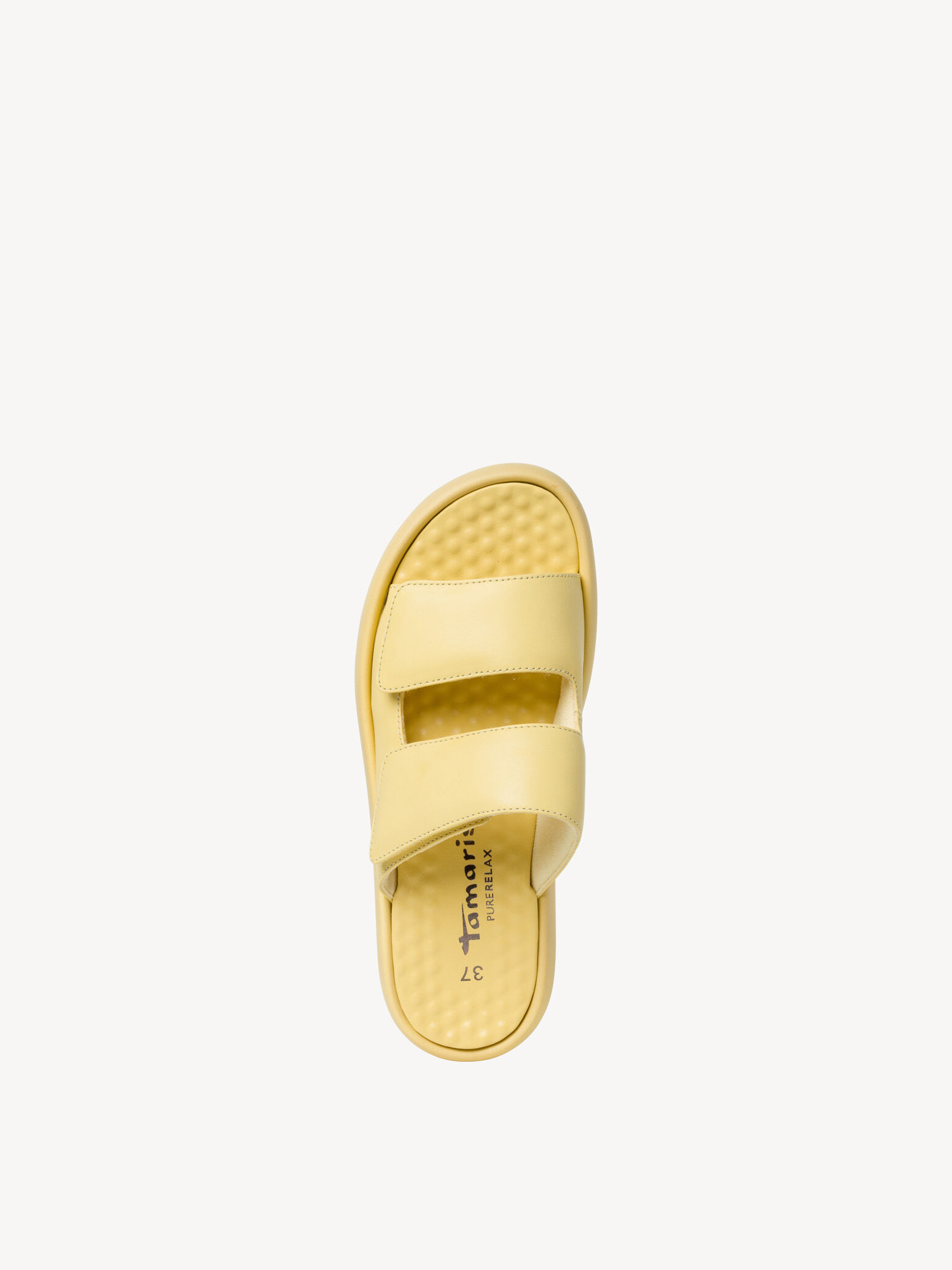Mule en cuir - jaune