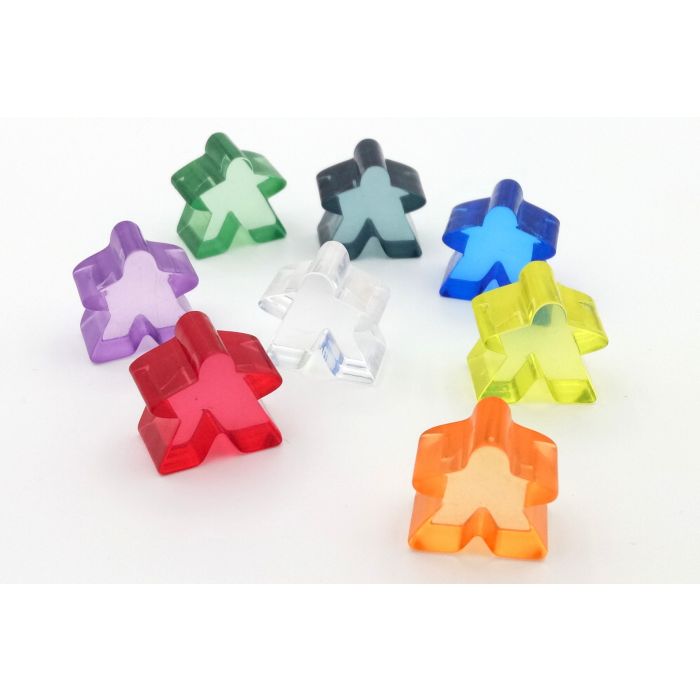 Carcassonne transparente Meeples schmal