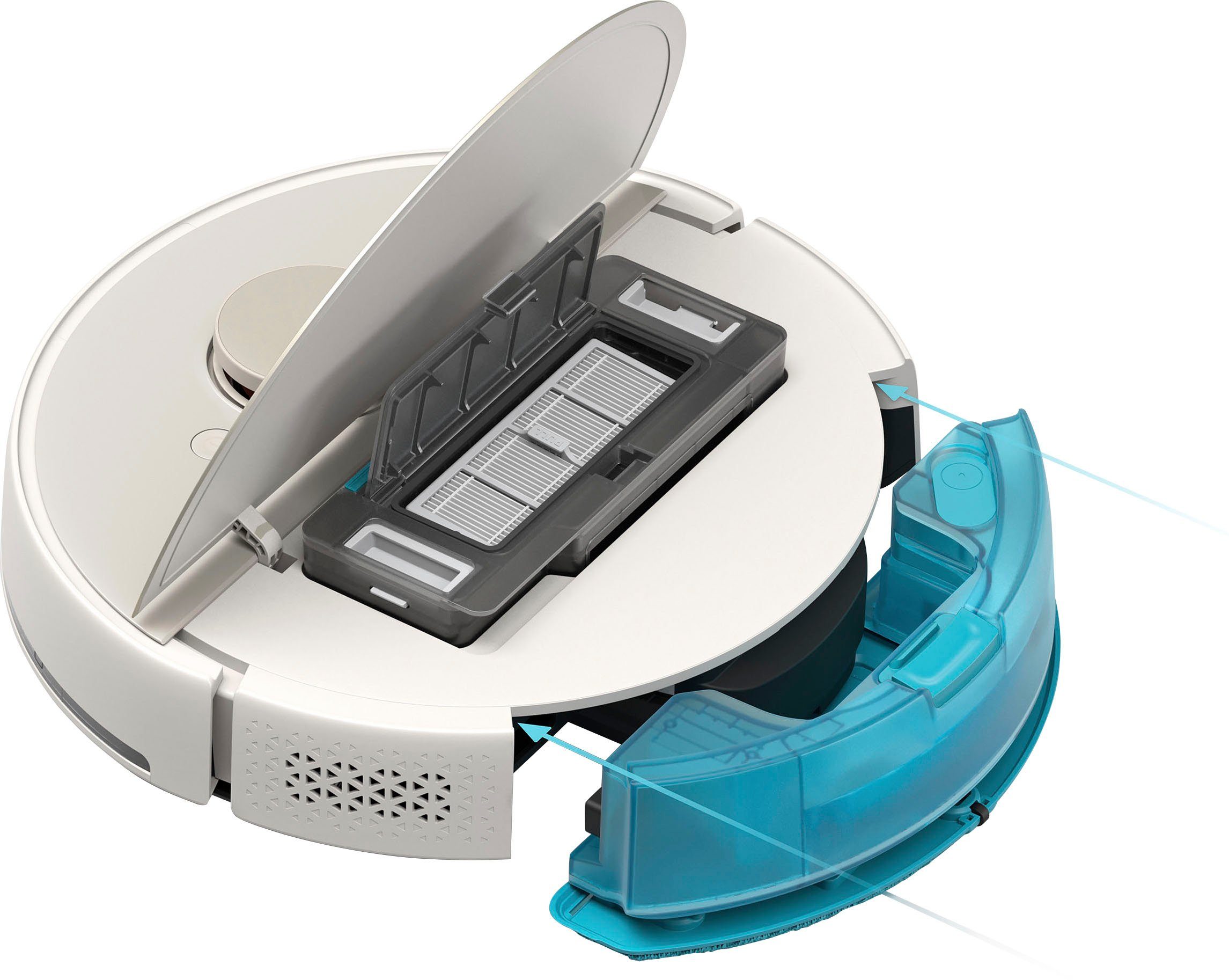 Philips Bodenwischer-Set XV1473/00 (Packung, 4-St), für Saugroboter XU7000/01, XU7100/01 mit 2x Filter, 1x Seitenbürsten