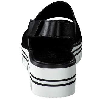 Gabor Plateau Sandale in schwarz