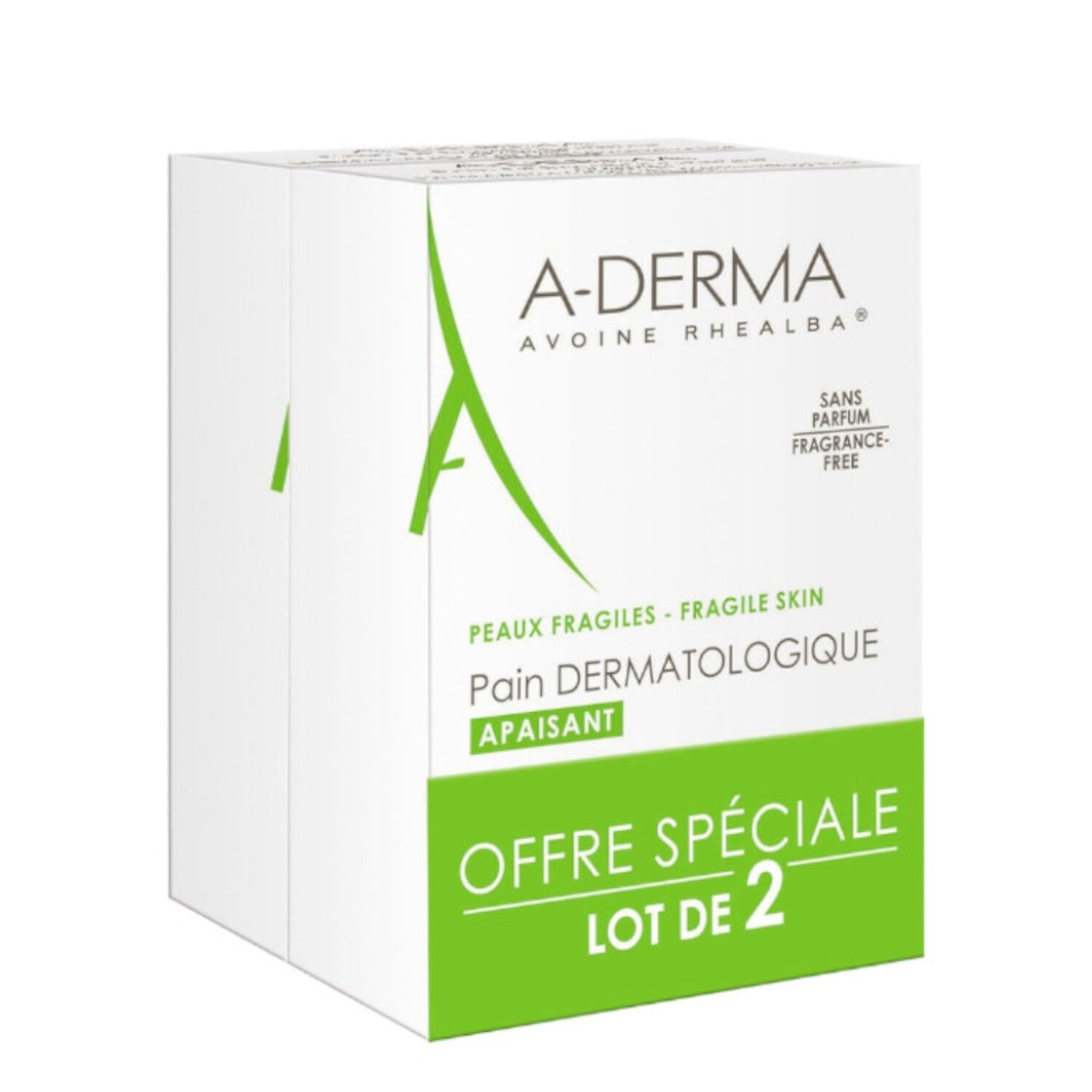 a-derma Pain Dermatologique Apaisant Peaux Fragiles 2x100g