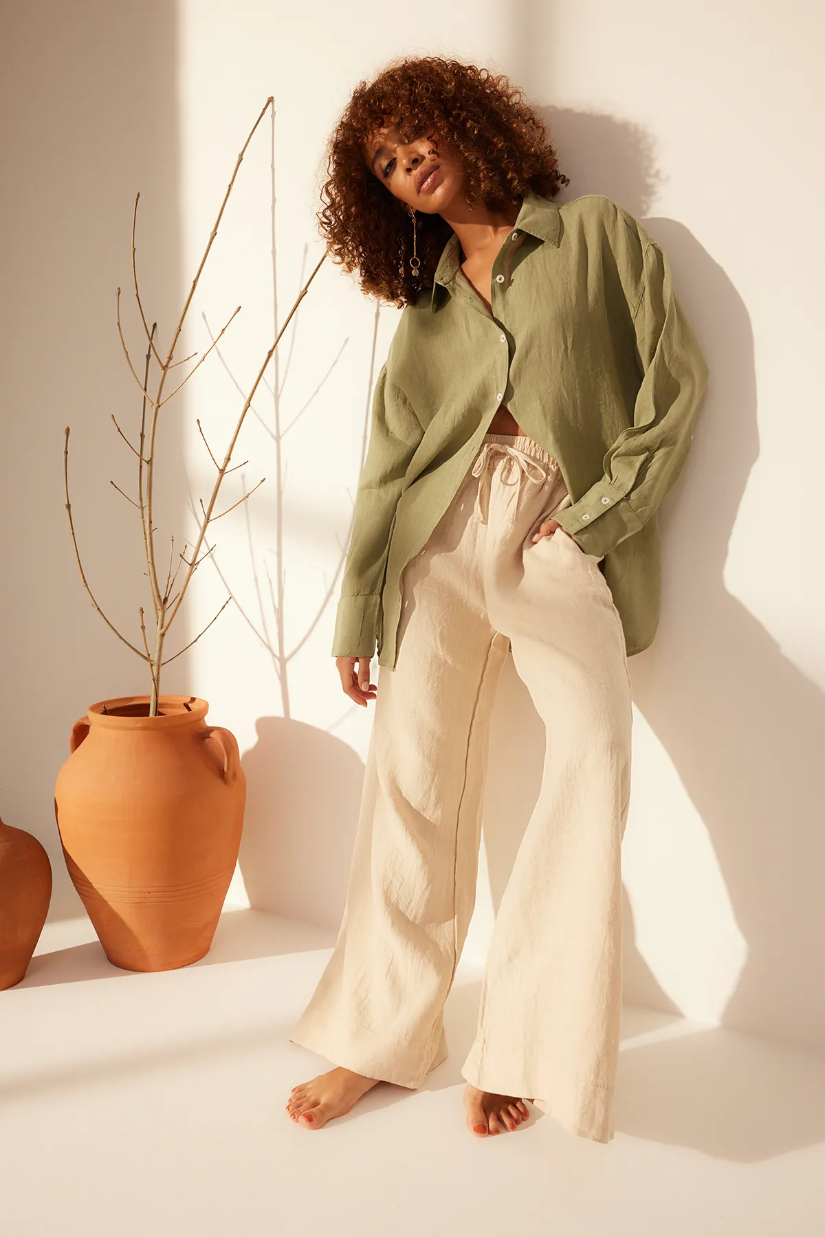Trendyol Collection  Hemd - Grün - Oversized