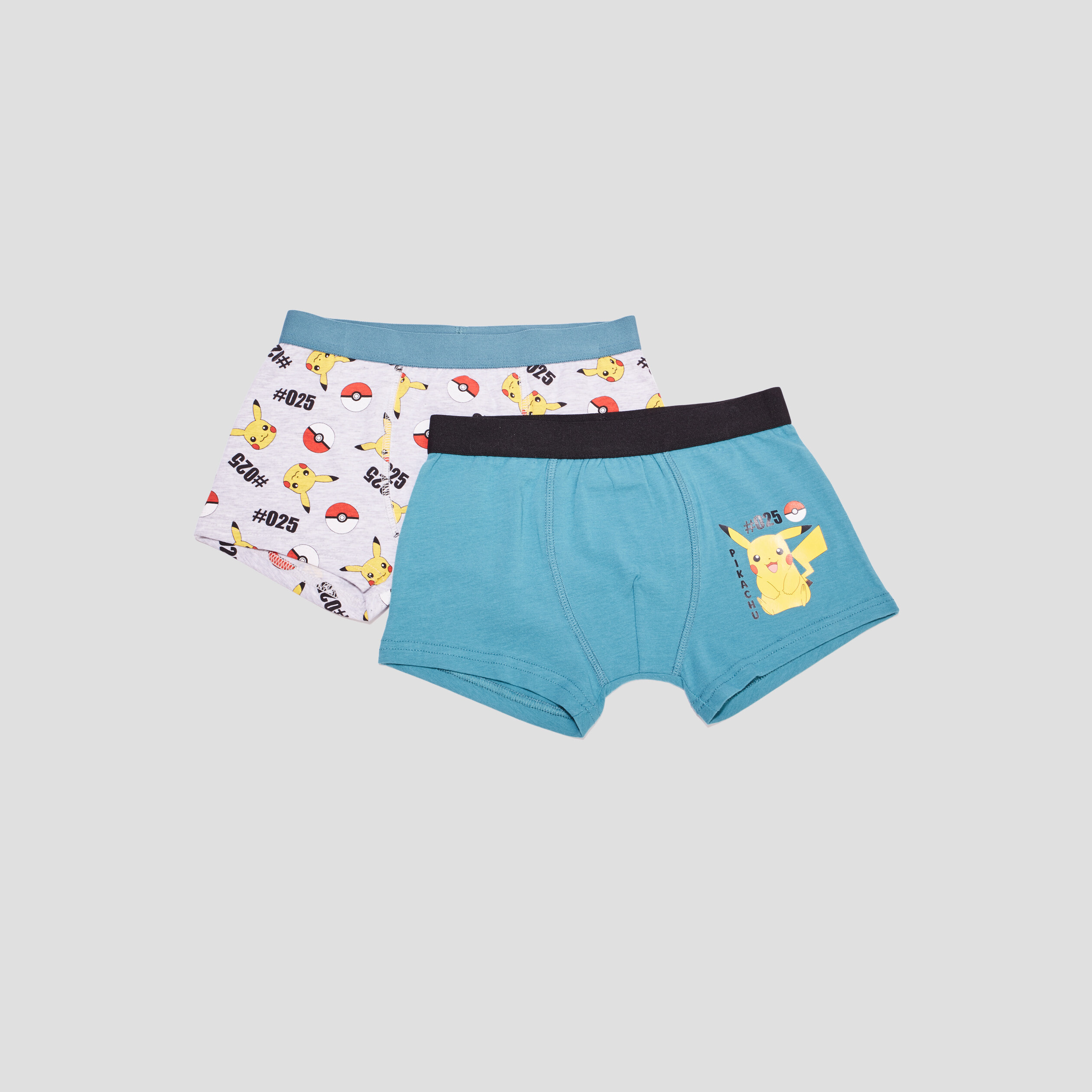 Lot 2 boxers coton Pokémon Pikachu vert garçon | La Halle
