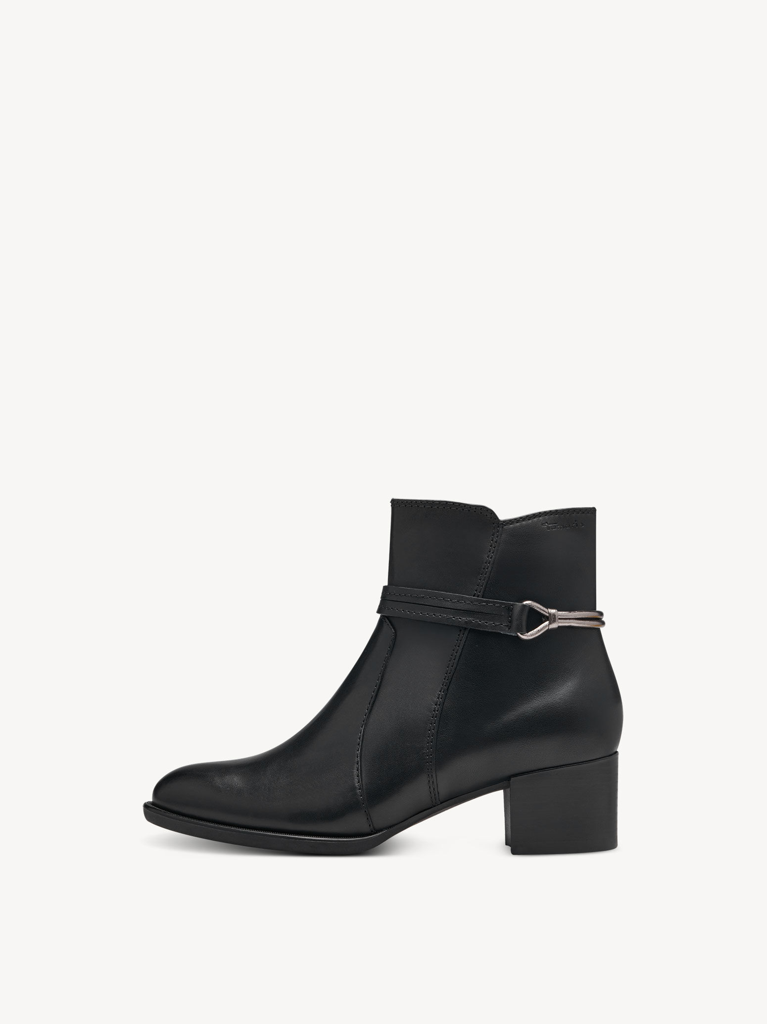 Bottine en cuir - noir