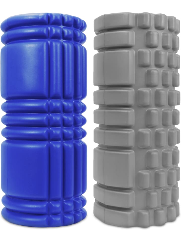 Normani Outdoor Sports 2 x Faszienrolle - Sportrolle Massageroller in 1 x Blau / 1 x Grau günstig kaufen onesize
