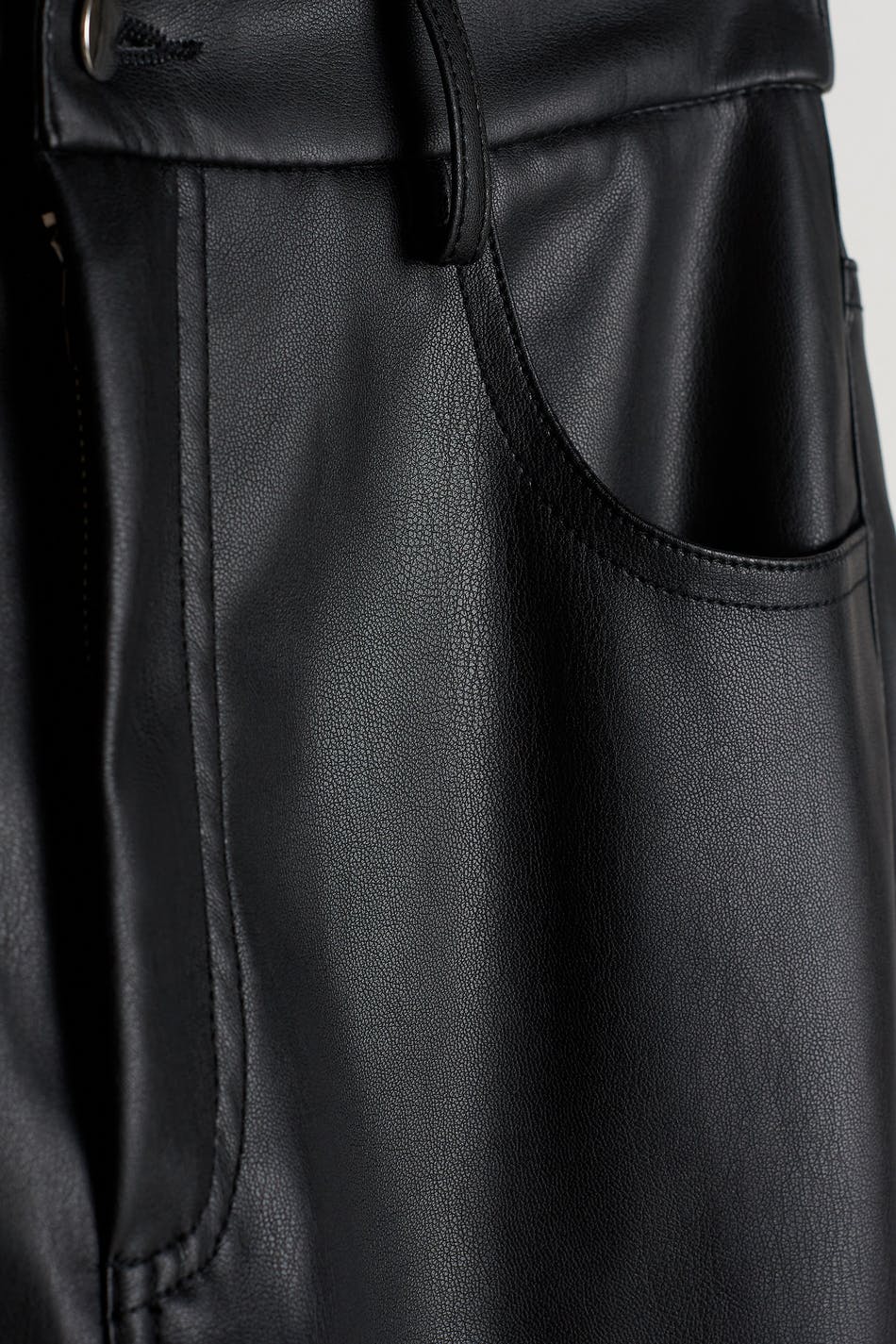 Straight pu trousers