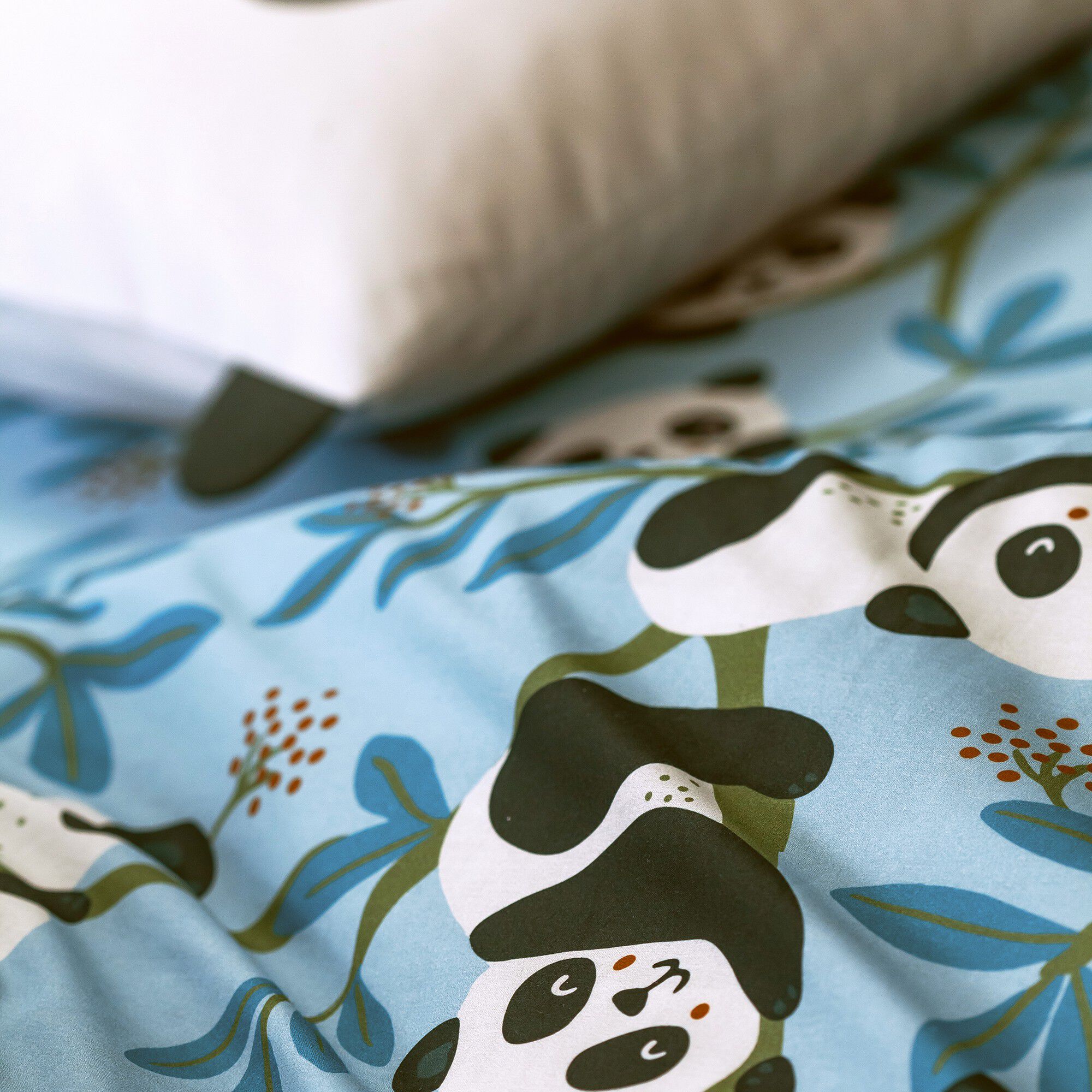 Linge de lit enfant Tao à motifs Panda en coton biologique