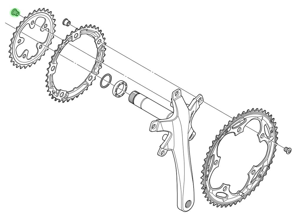 Shimano TIAGRA/SORA Kettenblattschrauben (5 Stück) kaufen | Bike-Discount