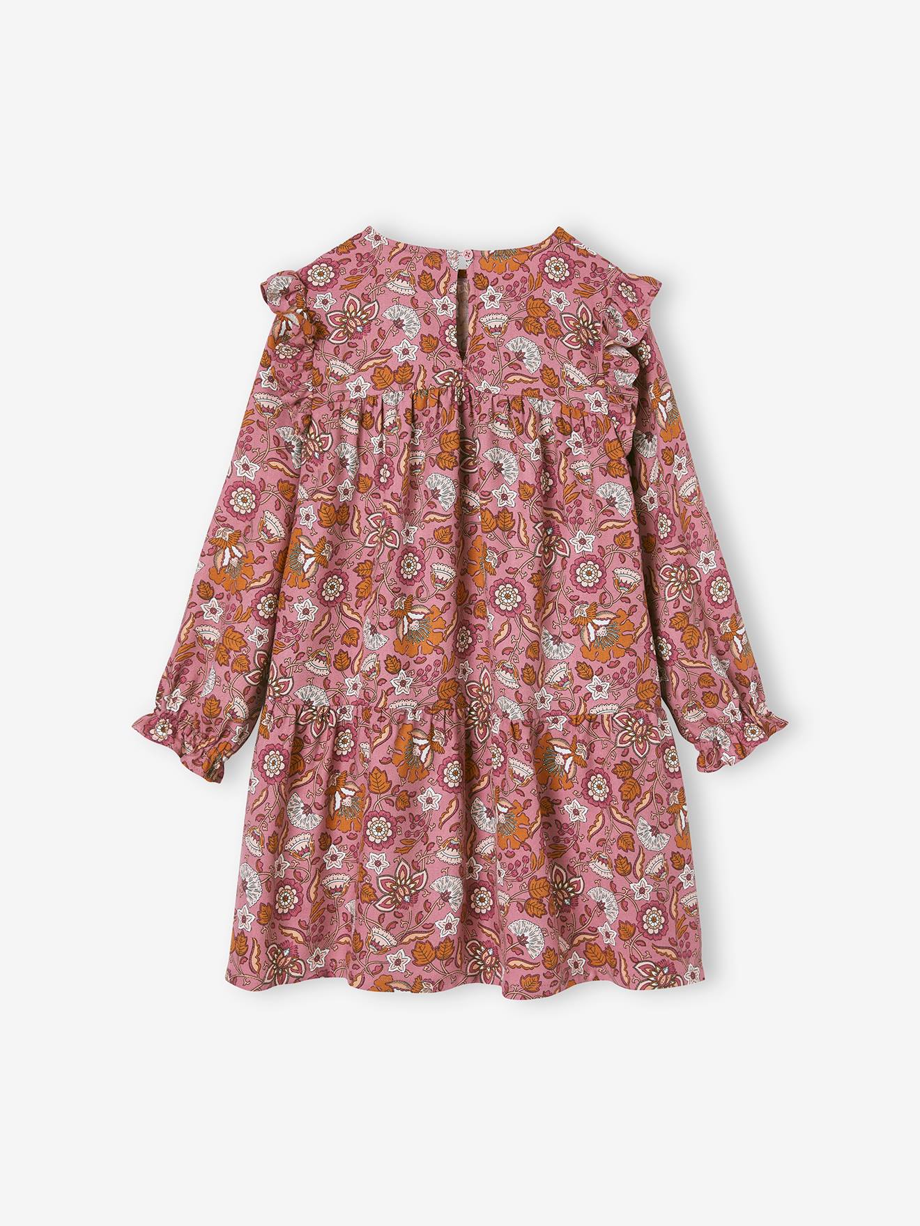 Vertbaudet Mädchen Volantkleid Oeko-Tex - wollweiß