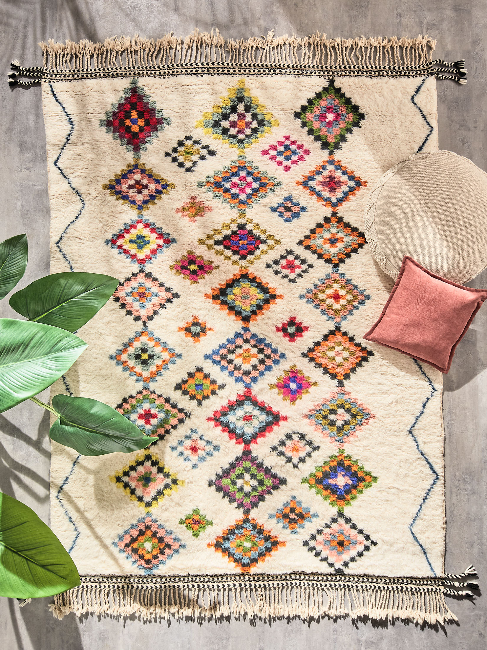 Tafila Berber-Teppich, Creme