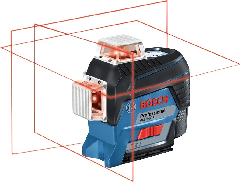 Bosch Blue 0601063R01 GLL3-80 C Krydslinjelaser 12V + BT150 stativ