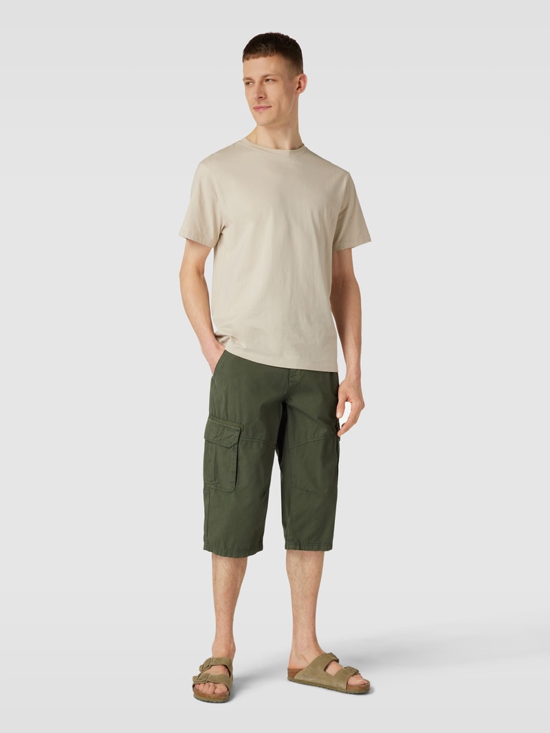 Long Cargoshorts mit französischen Eingrifftaschen Modell 'GARME' in olivgrün