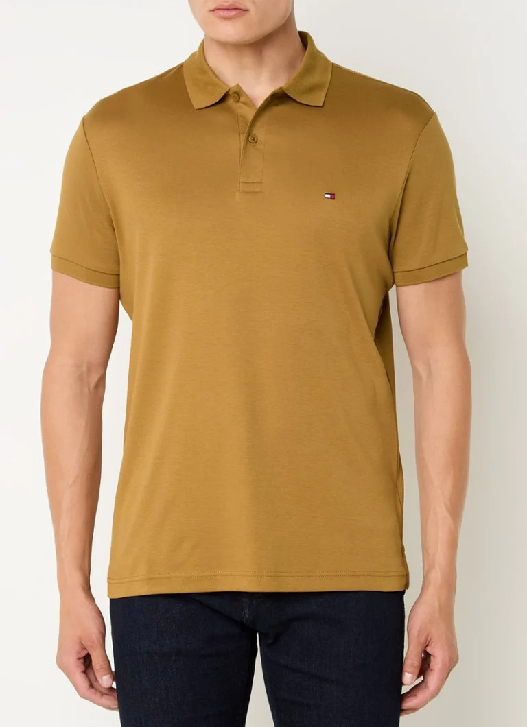 Tommy Hilfiger  Regular fit polo met logoborduring