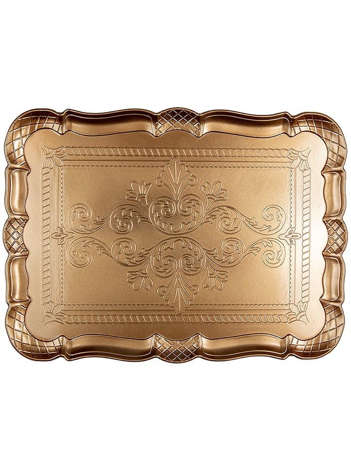 Clayre & Eef Tablett in Gold - (L)40 x (B)30 cm günstig kaufen onesize