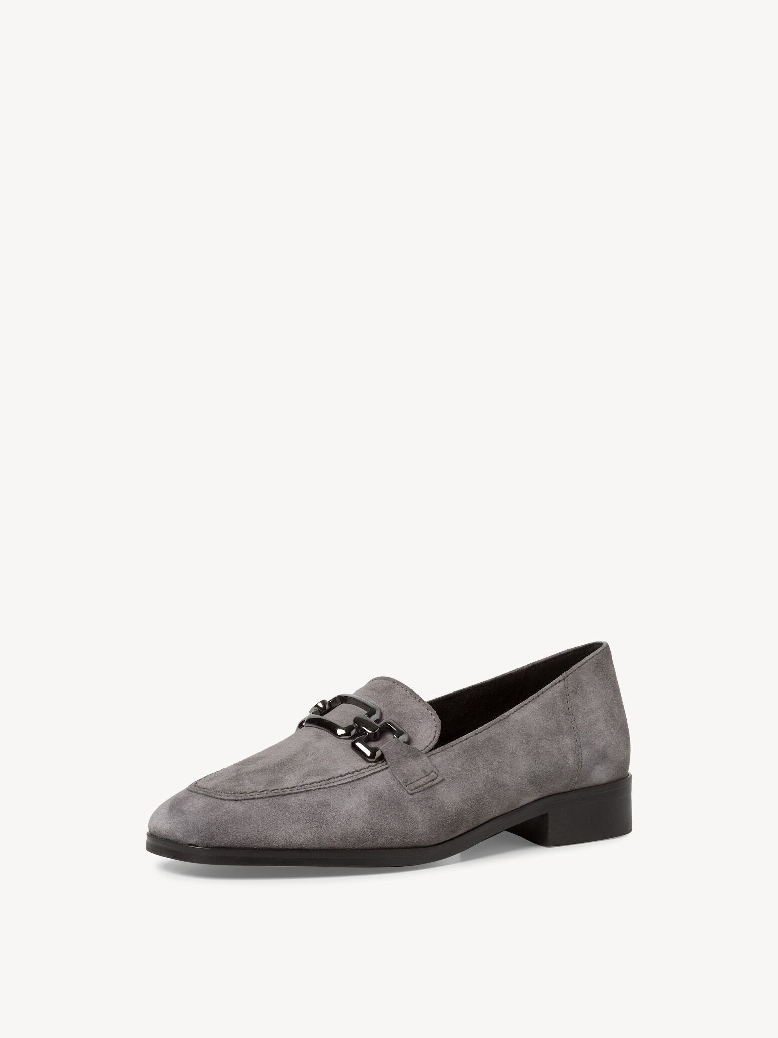 Slipper en cuir - gris