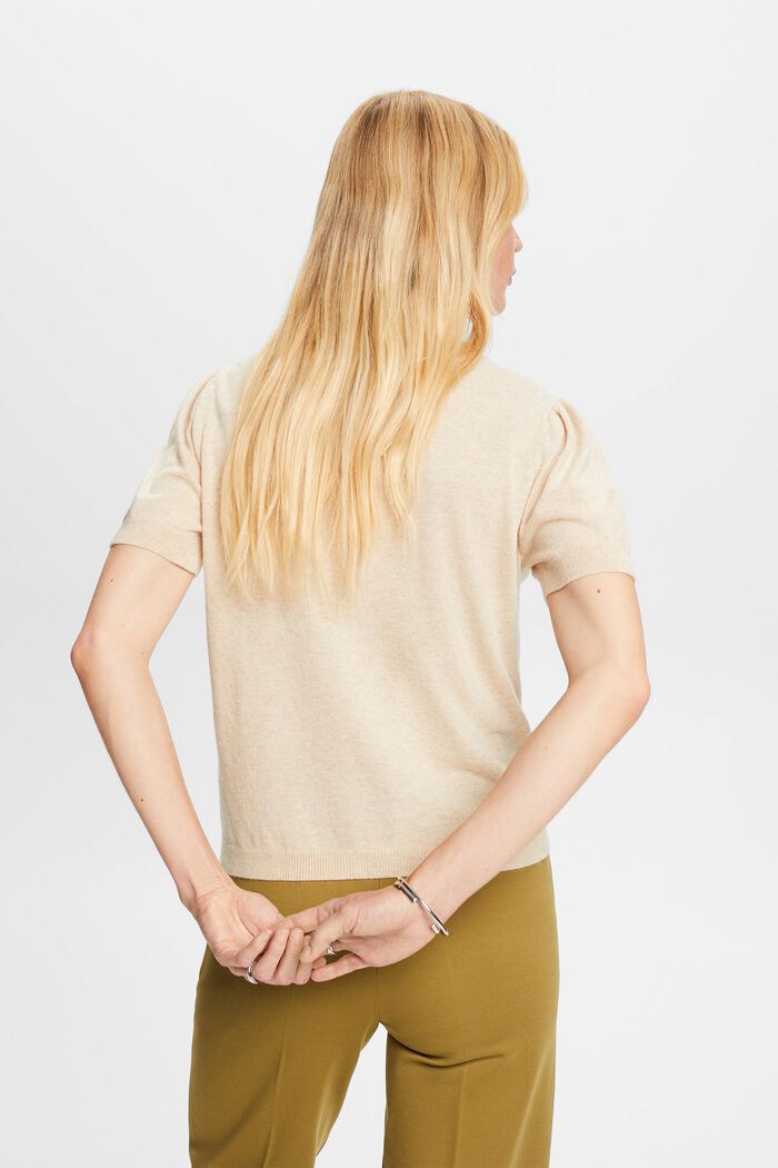 Mit Kaschmir: Kurzarmpullover