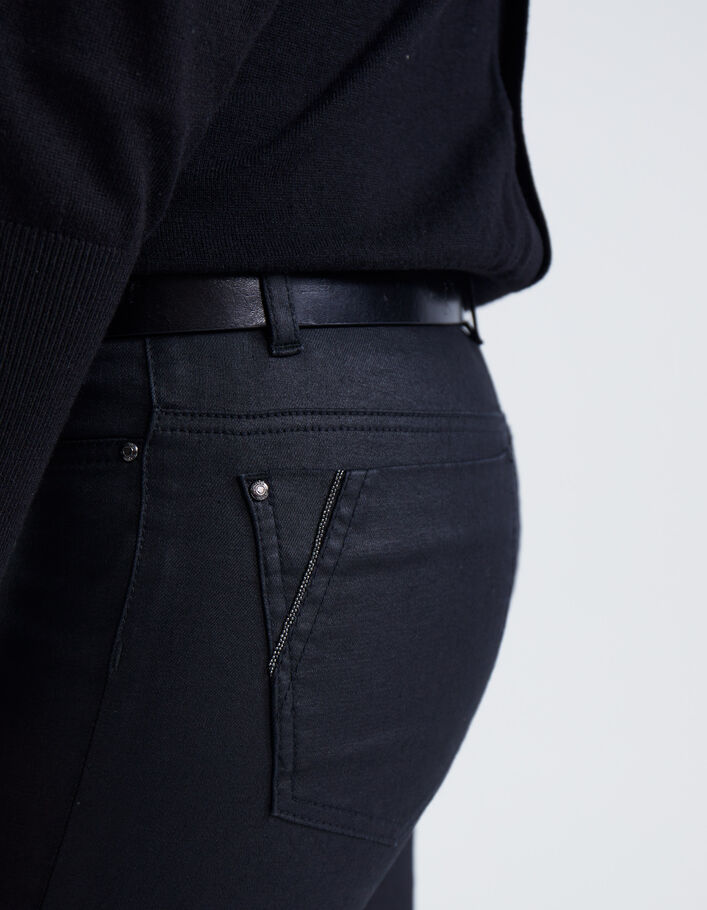 JEGGING noir glossy taille basse femme