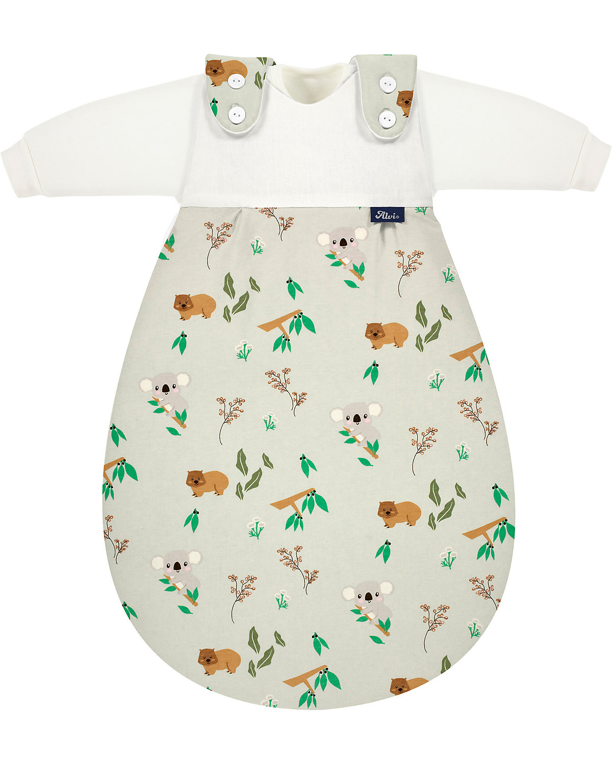Baby-Mäxchen Schlafsack 3tlg. Bio Baumwolle - TOG 2,5 - Koalas World, 80/86