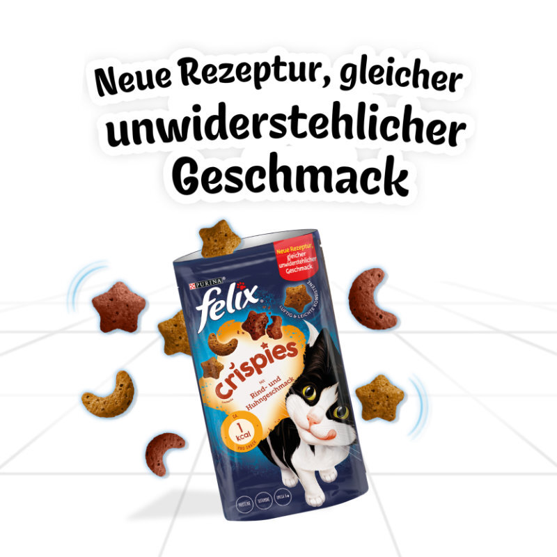 Felix Snacks Felix Crispies 8x45g Rind & Huhn