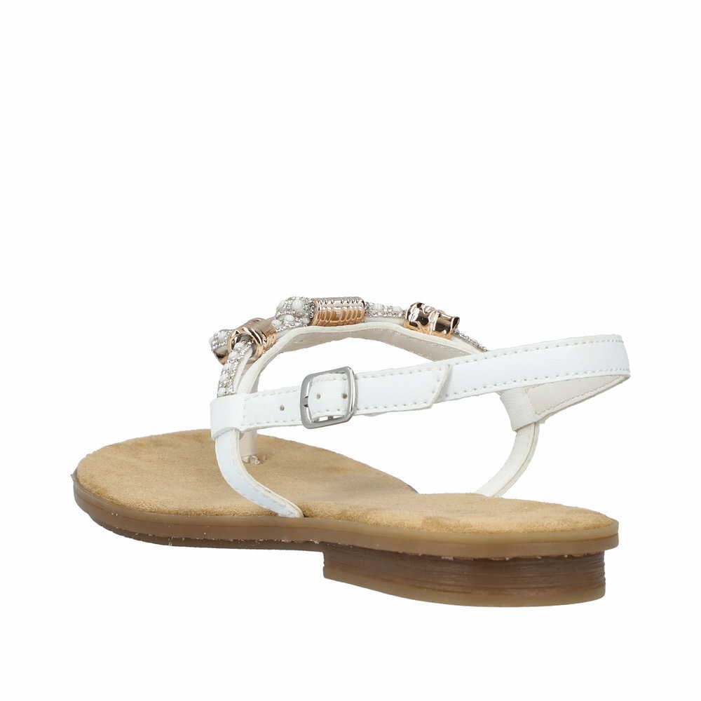 RIEKER Klassische Sandalen weiss FSK Damen Sandalen