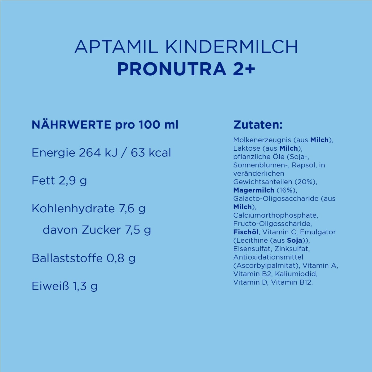 Kindermilch Pronutra ab 2 Jahren, 800 g